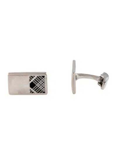 Pre-owned Burberry Enamel Cufflinks In Multicolor