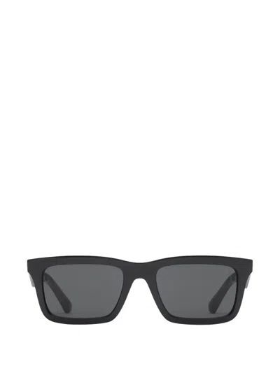 Burberry Eyewear Logo Rectangular Sunglasses In Black