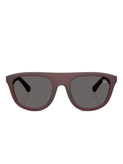 Burberry Eyewear Rectangle-frame Sunglasses In Red