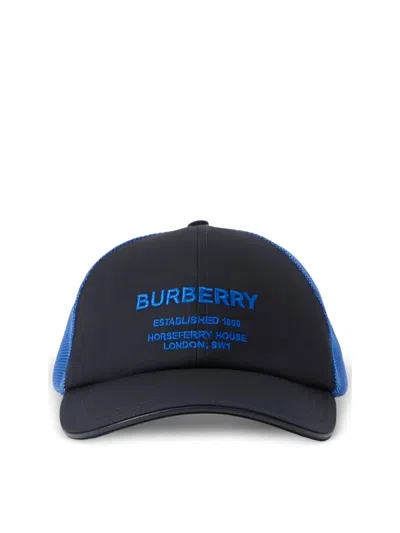 Burberry Horseferry Logo Baseball Cap In Blue