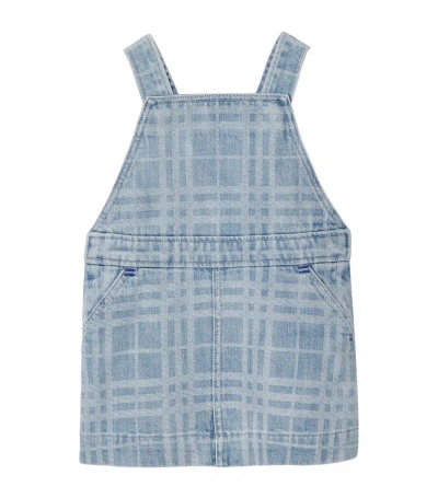 Burberry Japanese Denim Check Pinafore Dress (3-24 Months) In Blue