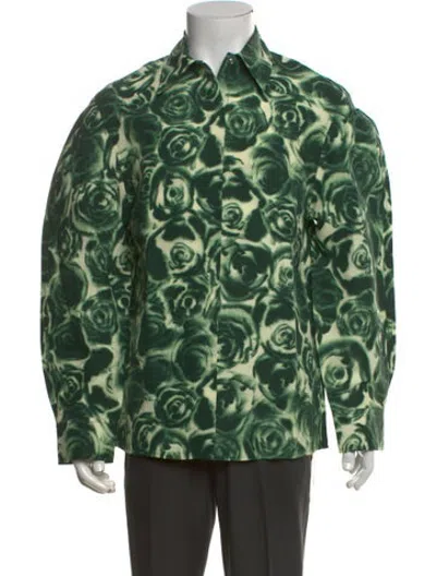Pre-owned Burberry Ladies Taffeta Blouse W/ Tags In Green