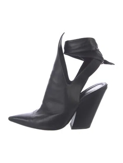Pre-owned Burberry Leather Slingback Pumps In Black