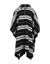 Burberry Man Capes & Ponchos Black Size M Wool, Lambskin, Cow Leather