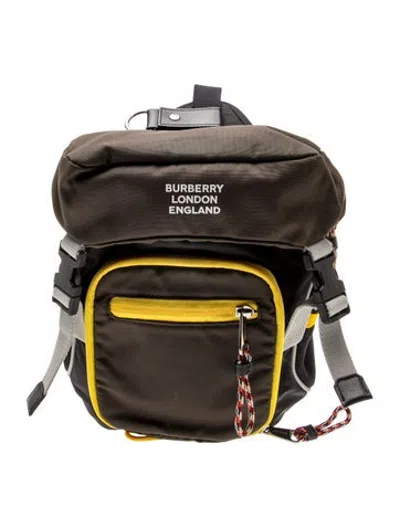 Pre-owned Burberry Nylon Backpack In Brown