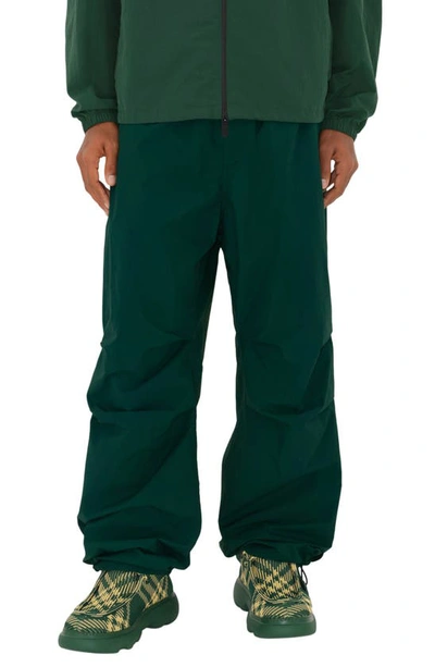 Burberry Nylon Cargo Trousers In Green