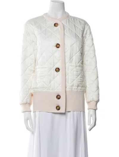 Pre-owned Burberry Patterned Bomber Jacket In Neutrals