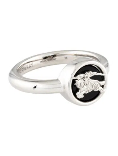 Pre-owned Burberry Resin Knight Coin Cocktail Ring In Multicolor