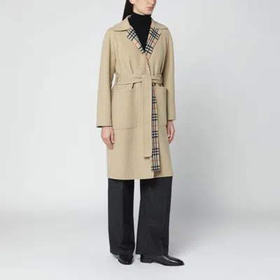 Burberry Sand Reversible Wool Coat