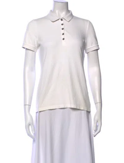 Pre-owned Burberry Short Sleeve Polo In Neutrals