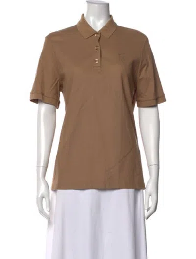 Pre-owned Burberry Short Sleeve Polo In Neutrals