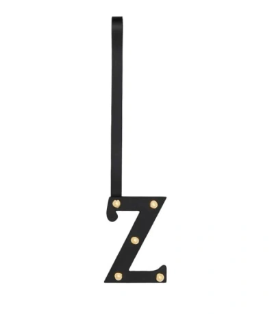 Burberry Studded Leather Alphabet Z Bag Charm In Black/light Gold