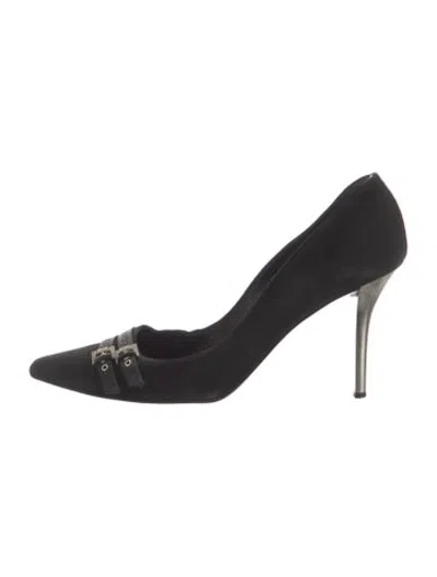 Pre-owned Burberry Suede Pumps In Black