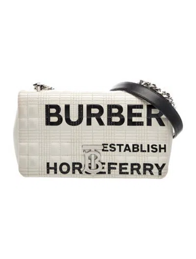 Pre-owned Burberry Tb Monogram Horseferry Lola Bag In Neutrals