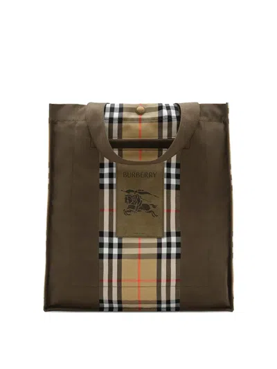 Burberry Tote Bag In Light Brown
