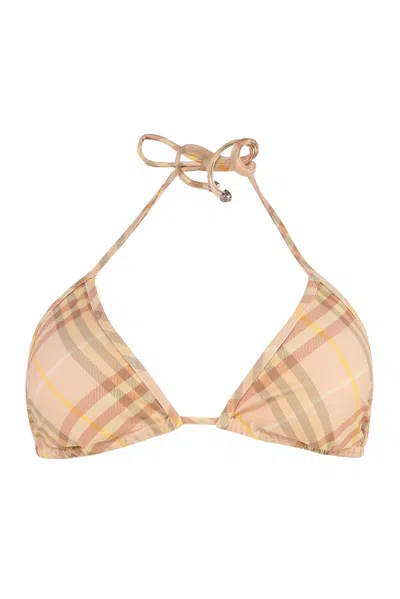 Burberry Triangle Bikini Top In Pink