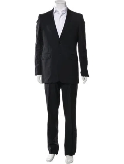 Pre-owned Burberry Virgin Wool Two-piece Suit In Black