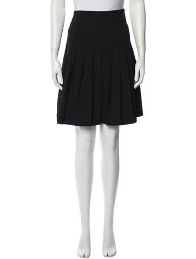Pre-owned Burberry Wool Midi Length Skirt In Black