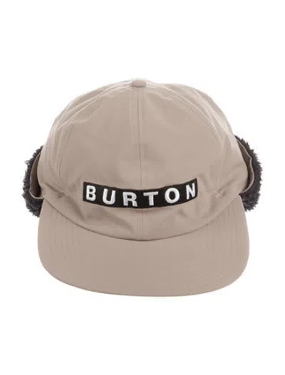 Pre-owned Burton Embroidered Lunchlap Earflap Cap W/tags In Neutrals