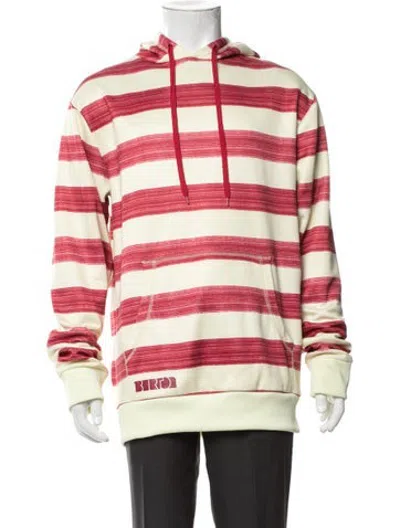 Pre-owned Burton Striped Crew Neck Hoodie In Pink