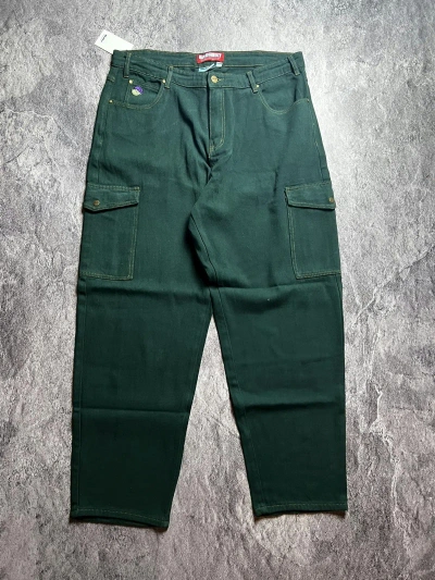 Pre-owned Butter Goods Nwt  Baggy Baggiest Santosuosso Cargo Pants In Green