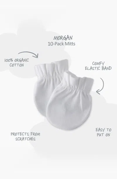 Butterblu Kids' 10-pack Morgan Organic Cotton Mittens In Gray