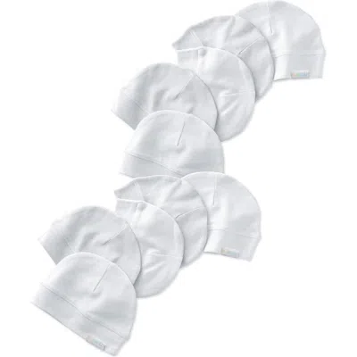 Butterblu Kids' 10-pack Organic Cotton Beanies In Gray