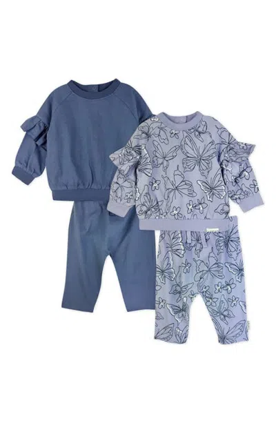 Butterblu Kids' Aurora Organic Cotton Jogger Set In Multi