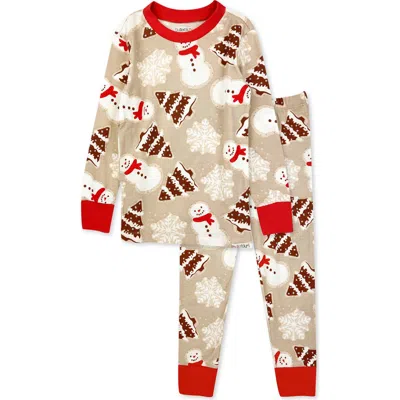 Butterblu Kids' Zen Print Fitted Organic Cotton Two-piece Pajamas In Multi