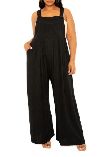Buxom Couture Wide Leg Jumpsuit In Black