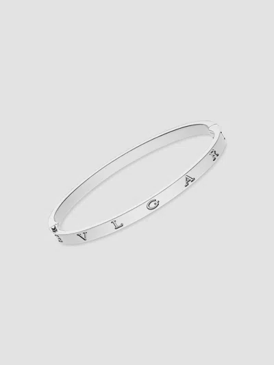 Bvlgari 18k White Gold Logo Bangle