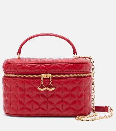 Bvlgari Divas' Dream Small Leather Vanity Bag In Red
