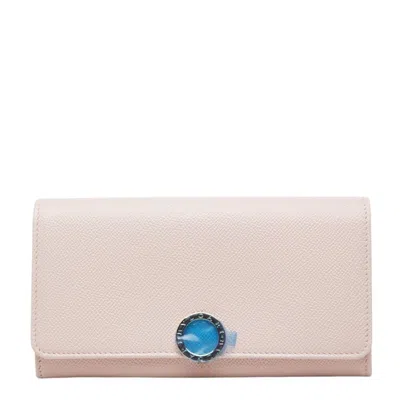 Pre-owned Bvlgari Pink Leather Long Wallet (bi-fold) ()