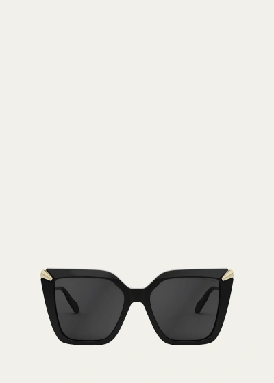 Bvlgari Serpenti Butterfly Sunglasses In Black