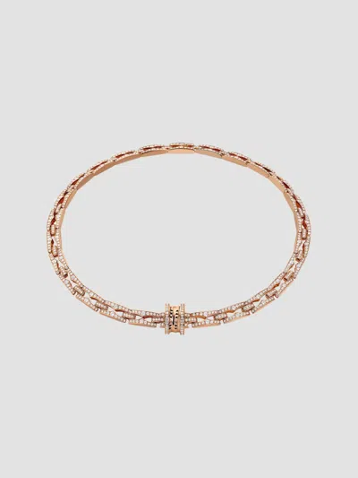 Bvlgari Women's B. Zero1 18k Rose Gold & 7.19 Tcw Diamond Spiral Pendant Necklace