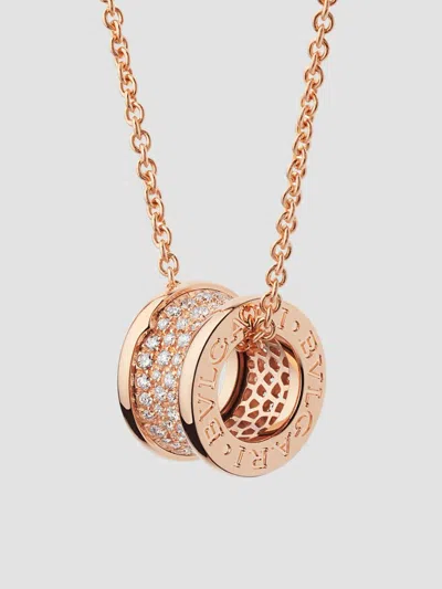 Bvlgari Women's B. Zero1 18k Rose Gold & Diamond Pavé Pendant Necklace