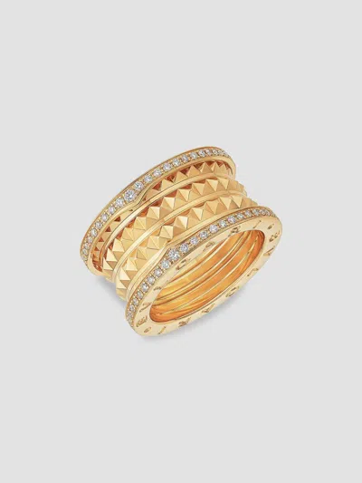 Bvlgari Women's B. Zero1 Rock 18k Yellow Gold & Diamond 4-band Ring