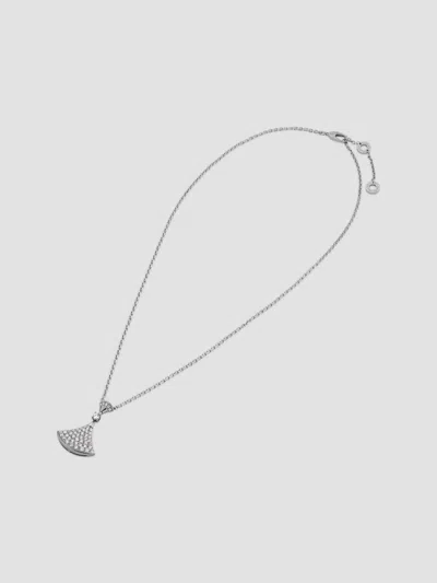Bvlgari Women's Divina 18k White Gold & Pavé Diamond Pendant Necklace