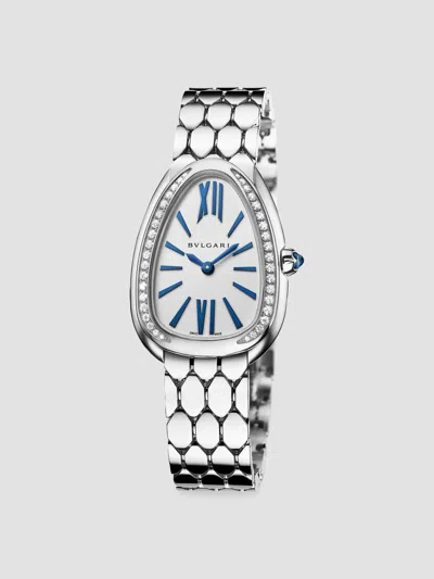 Bvlgari Women's Serpenti Seduttori 18k White Gold & Diamond Bracelet Watch