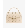 Bvlgari Womens Ivory Serpenti Forever Mini Stud-embellished Leather Top-handle Bag