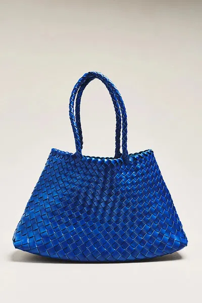 By Anthropologie Calla Large Woven Satchel Bag In Blue