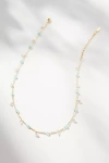 By Anthropologie Dangle Stone Necklace In Mint