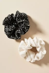 By Anthropologie Dotted Animal Scrunchie In Black