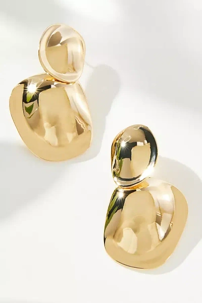 By Anthropologie Double Dome Drop Earrings In Gold