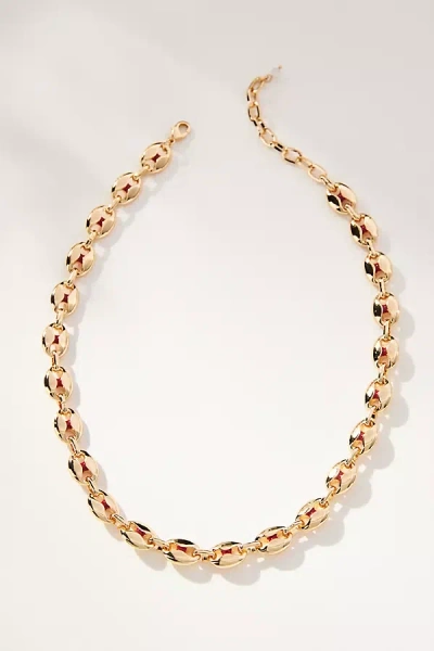 By Anthropologie Enamel Beaded Necklace In Gold