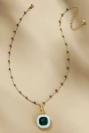 By Anthropologie Enamel Charm Necklace In Blue