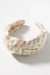 By Anthropologie Everly Floral Quilted Knot Headband In Blue
