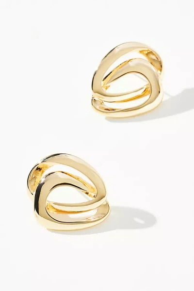 By Anthropologie Infinity Circle Post Earrings In Gold