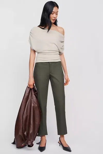 By Anthropologie Low-rise Skinny Cocktail Pants In Green