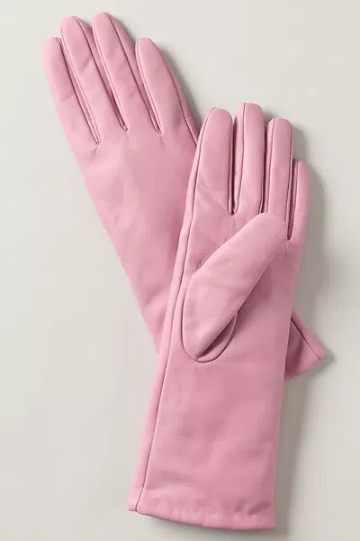 By Anthropologie Medium Leather Gloves In Pink